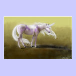 Licorne pourpre rougeoyante affiches