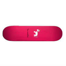 Licorne rose de cheveux planches à roulettes customisées