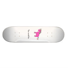 Licorne rose mignonne planches à roulettes