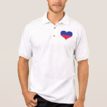 Liechtenstein flag heart polo t-shirt