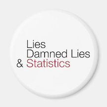 Lies, damned lies, & statistics refrigerator magnets