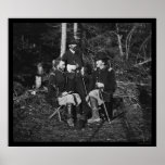 Lieutenants Custer, Bowen and Jones 1862 Poster