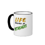Life Begins At Retirement Gifts and T-shirts Coffee Mugs