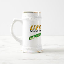 Life Begins At Retirement Gifts and T-shirts Mugs