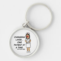 Life Changing Nurse Cartoon Keychains