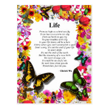 Life - Flower Garden Postcard