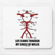 Life Flows Through My Circle Of Willis (Health) Mousepads