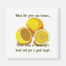 Life Gives You Lemons Humour Fridge Magnets