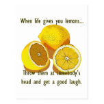 Life Gives You Lemons Humour Post Cards
