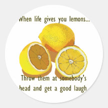 Life Gives You Lemons Humour Stickers