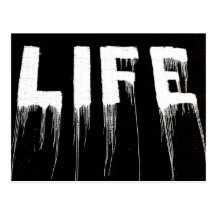 Life Graffiti Drips Postcard