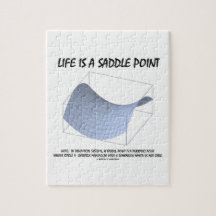 Life Is A Saddle Point (Math and Geometry) Jigsaw Puzzles