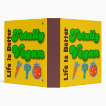 Life is Better Totally Vegan Recipe Book Binder