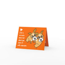 Life is fun Wedding Chihuahua Card