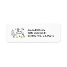 Life Is Just Ducky Return Address Label