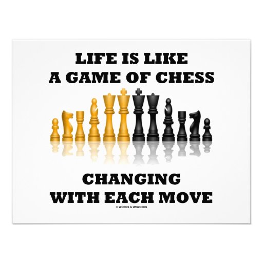 Life Is Like A Game Of Chess (Chess Attitude) Personalized Invites