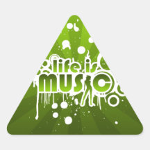 Life is Music Triangle Sticker
