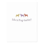 Life is Pug-tastic Post Cards