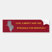 Life Liberty and The Struggle for Survival Bumper Stickers