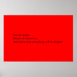 Life long quote print