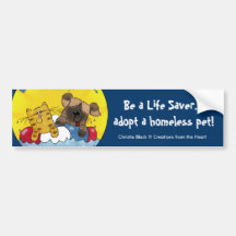 Life Saver Adopt Homeless Pets Bumper Stickers