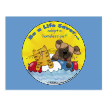 Life Saver Adopt Homeless Pets Post Cards