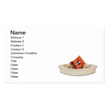 Life Vest Wooden Boat Business Card
