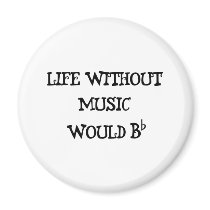 Life Without Music Refrigerator Magnets