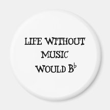 Life Without Music Refrigerator Magnets