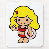 Lifeguard girl mouse pads