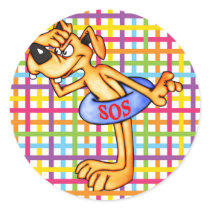 Lifeguard Rescue Cartoon Dog Sticker