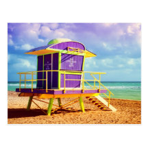 Lifeguard Tower at 12th Street Post Card