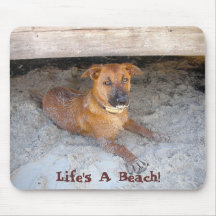 Life's A Beach! Dog Lover's Mousepad