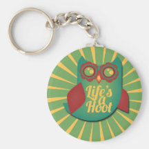Life's a Hoot owl Cute Animal Keychains
