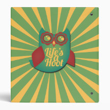 Life's a Hoot owl Vinyl Binder