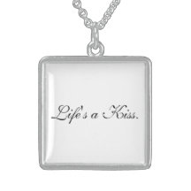 Life's a Kiss. Sterling Silver Necklace