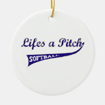 Lifes a Pitch Christmas Tree Ornaments