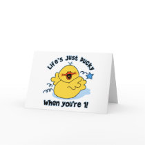 Life's Ducky 1st Birthday Greeting Cards