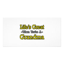 Life's Great When You're a Grandma Personalized Photo Card