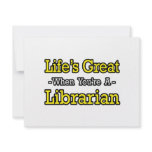 Life's Great When You're a Librarian invitations