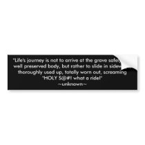 Life's Journey Quote Bumper Sticker