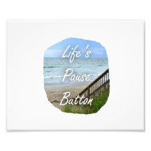 Lifes Pause Button beach ocean florida image Photo Print