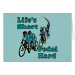 Life's Short, Pedal Hard Bicycling Design cards