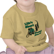 Life's Short, Pedal Hard Bicycling Design Tshirt