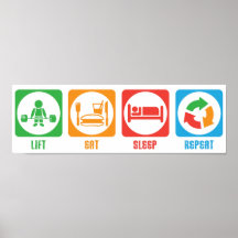 Lift, Eat, Sleep, Repeat - Poster