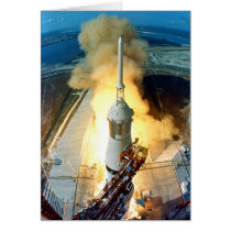 Liftoff of the Apollo 11 Saturn V Space Vehicle