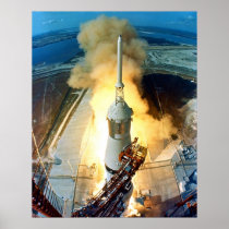 Liftoff of the Apollo 11 Saturn V Space Vehicle