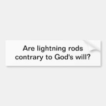 Lighning rods bumper sticker