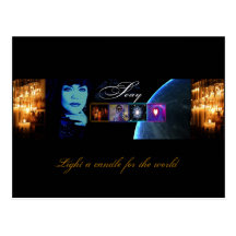 Light a candle for the world post cards