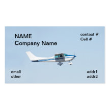 light aircraft in flight business card